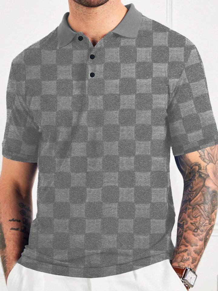 Herrer Polo skjorte med elegant struktureret design og åndbar teknologi Stilla