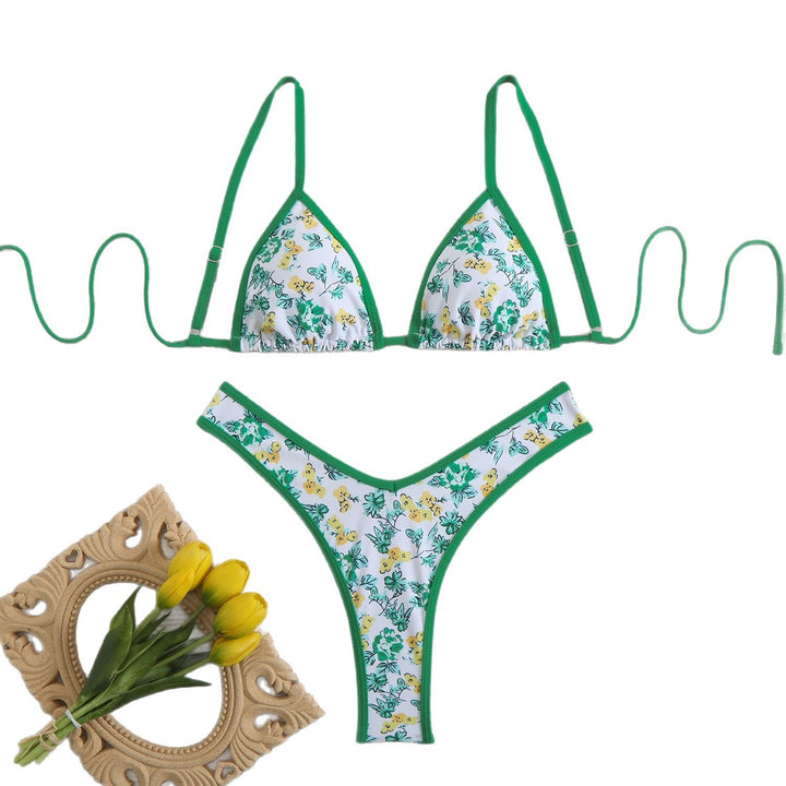 Kvinder Blomsterprint Trekant Bikini Sæt Stilla 1750839271