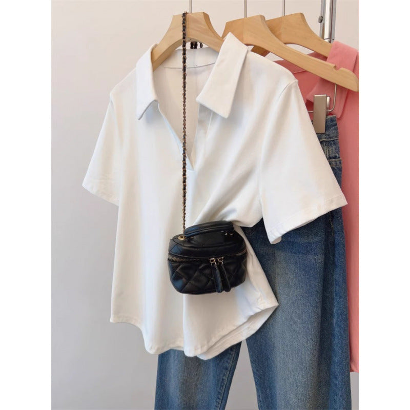 Kvinde Casual Polo Stil T-Shirt Stilla