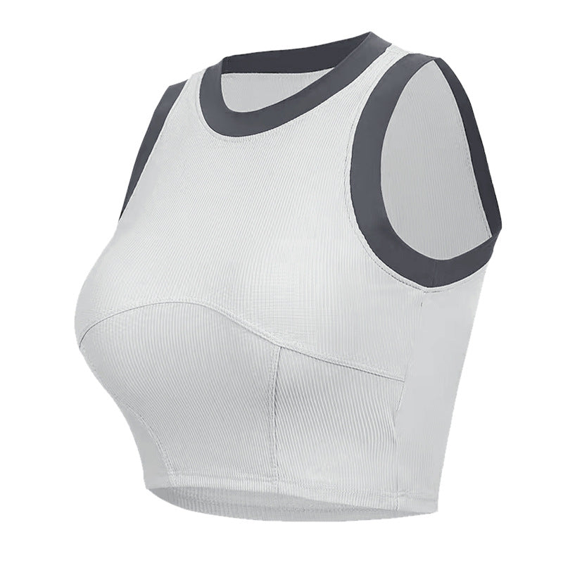 Dame Sporty Kort Top med åndbart ribdesign og elegant snit Stilla