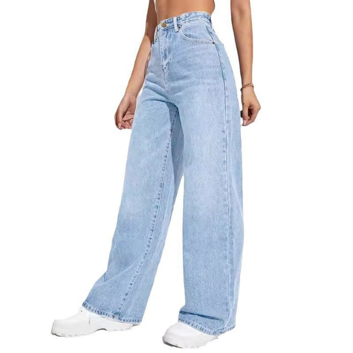 Dame Højskårede Vide Jeans i klassisk stil Stilla
