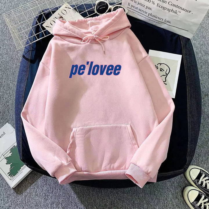 Kvinders hoodie med moderne bogstaver Skovae 1772612762