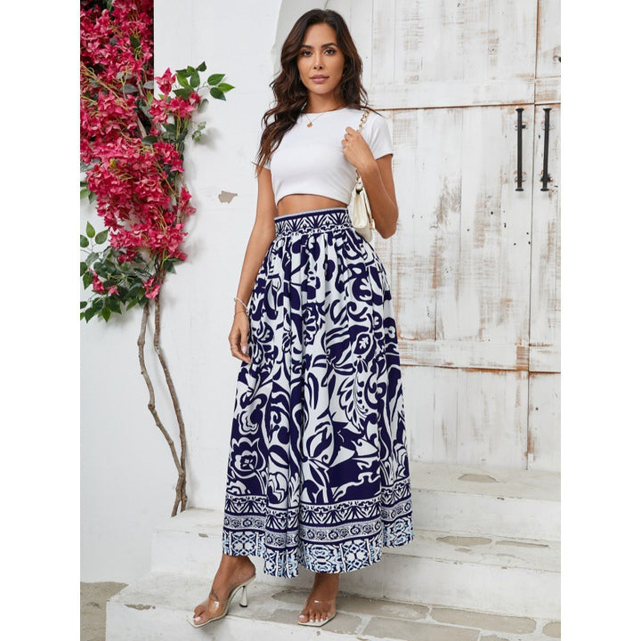 Dame Flydende Maxined med detaljeret Blomsterprint Stilla