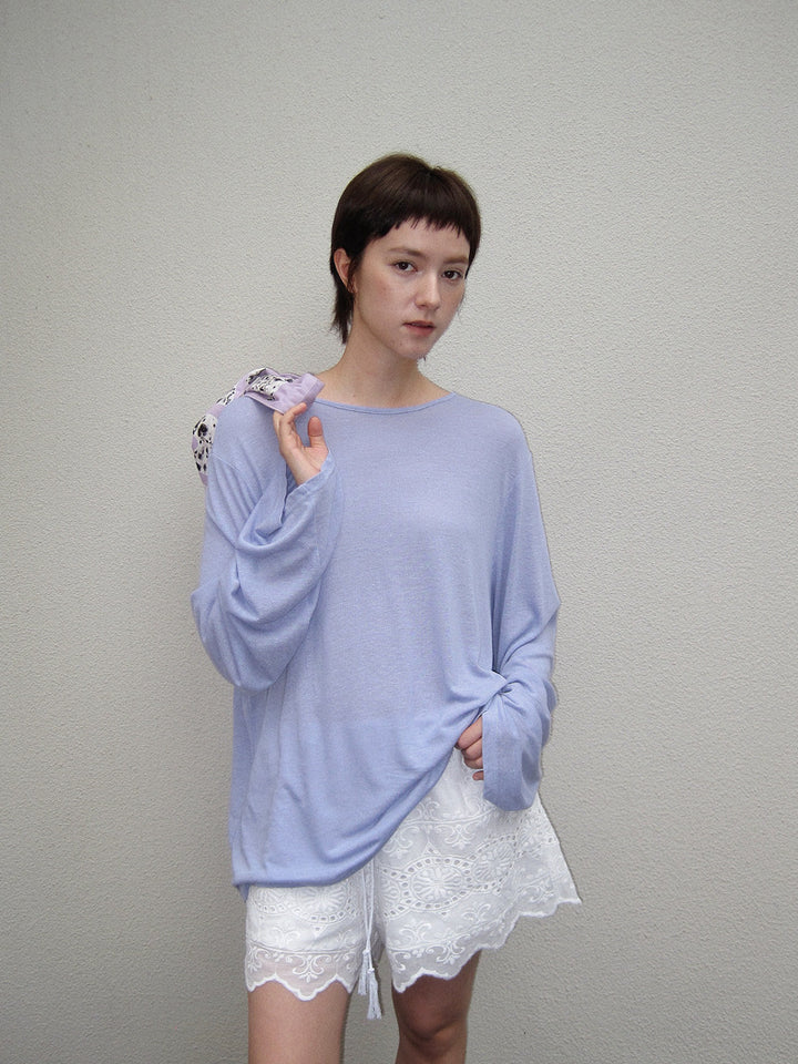 Dame afslappet longsleeve-shirt med høj bærekomfort og mode skære detaljer Stilla