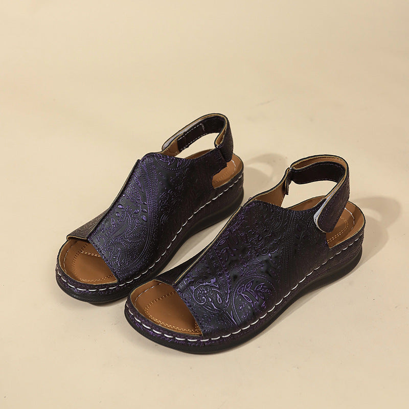 Dame Komfortable Slingback-Sandaler med stilfuldt mønster Stilla