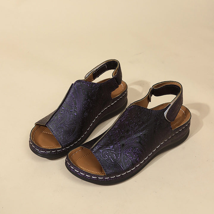 Dame Komfortable Slingback-Sandaler med stilfuldt mønster Stilla