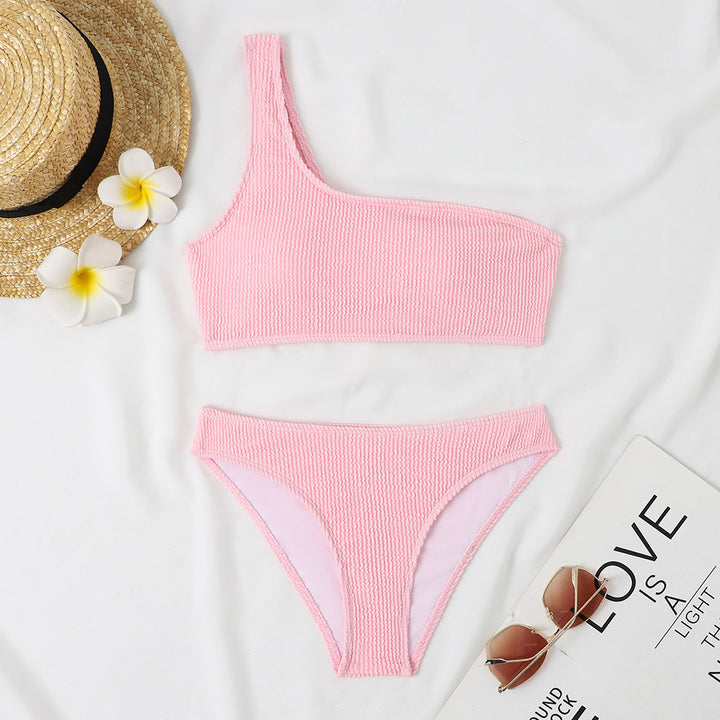 Dame En-sidet Bikini med struktureret overflade og moderne snit Stilla
