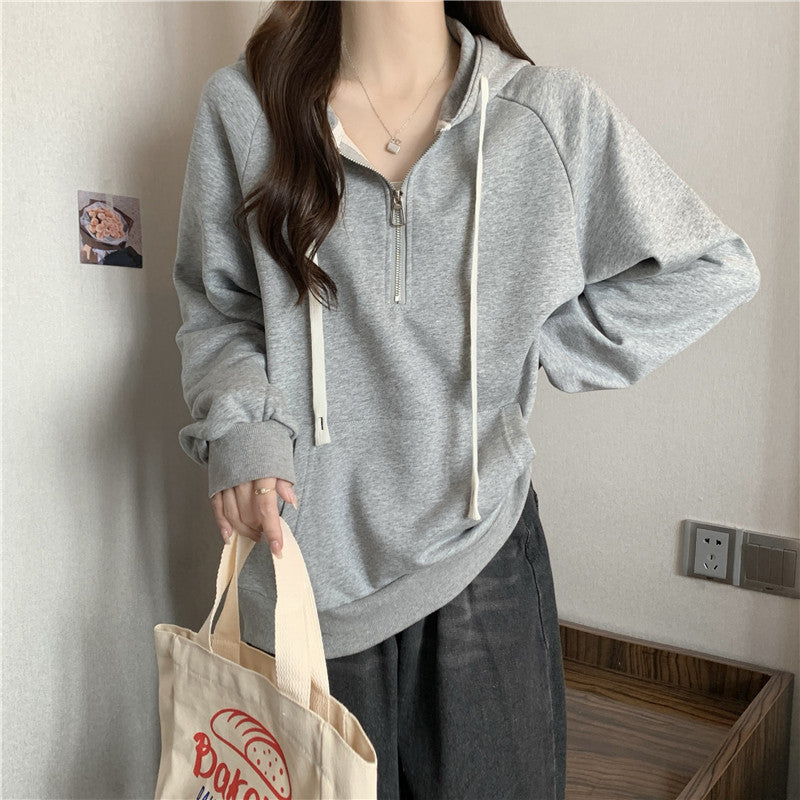 Femme Zip-Up Hættetrøje Sweatshirt med blødt fleecefor Stilla