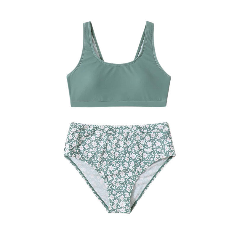 Dame Sporty Højskåret Floral Bikini Sæt Stilla
