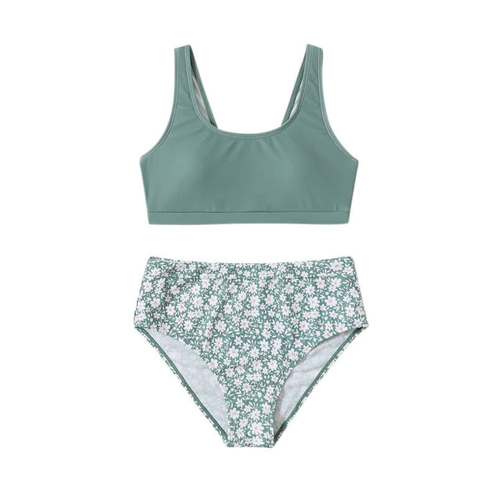 Dame Sporty Højskåret Floral Bikini Sæt Stilla