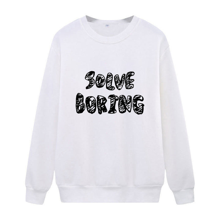 Kvindernes casual sweatshirt med kreativ skrifttype Skovae