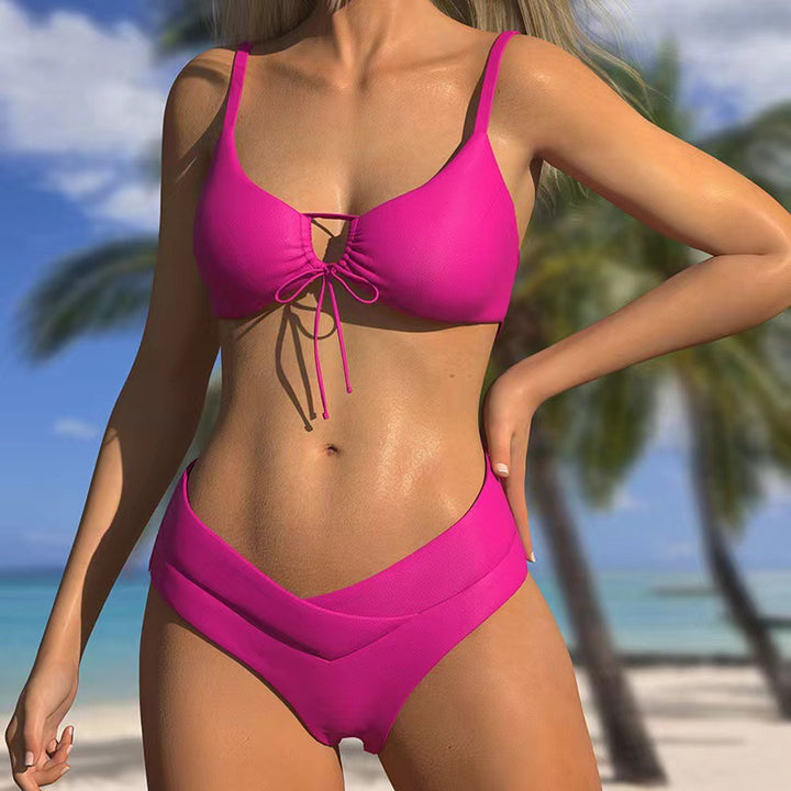 Dame bikini sæt med justerbar top og høj talje Stilla