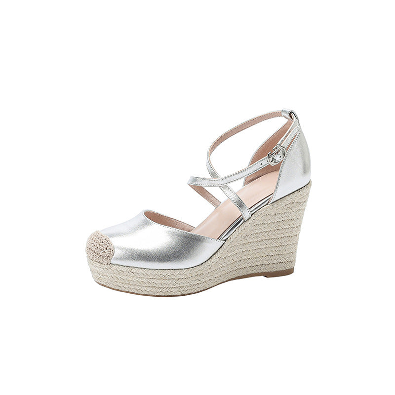Femme justerbare Espadrille kile sandaler Stilla