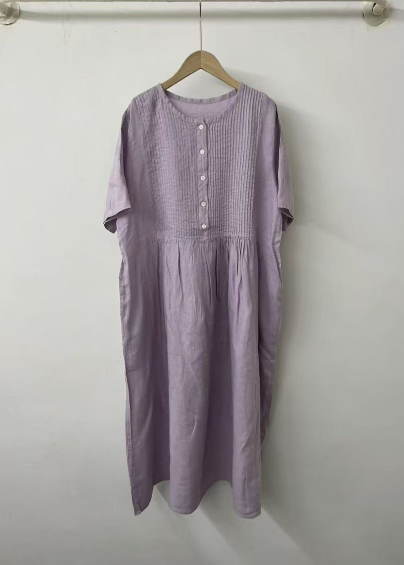 Femme Casual Knap-Bomulds Kjole Stilla