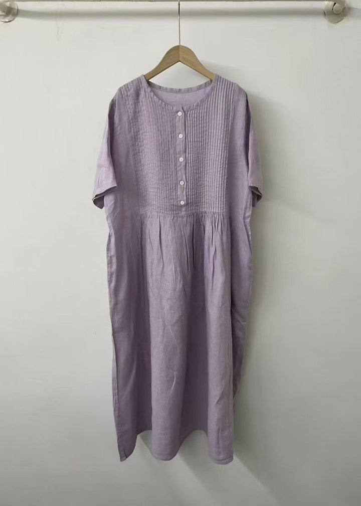 Femme Casual Knap-Bomulds Kjole Stilla