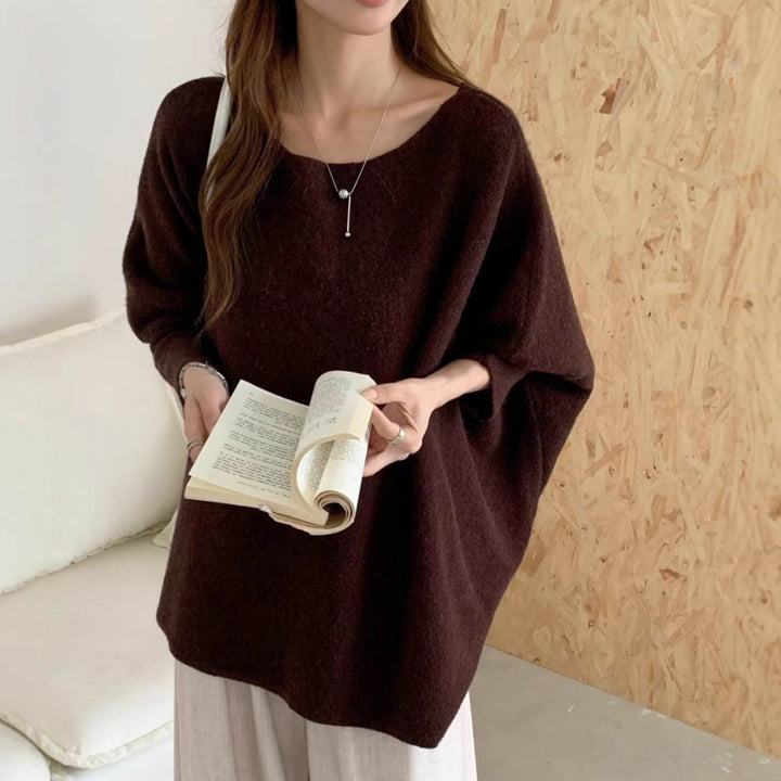 Kvindernes oversized sweater med stilfuldt, blødt stof og afslappet snit Stilla