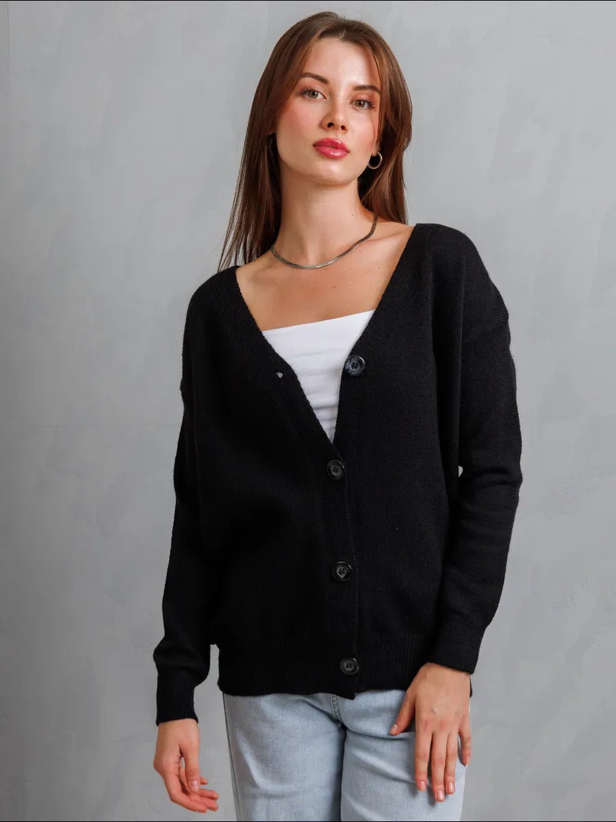 Femme Luksuriøs Blød Strik-Cardigan Stilla
