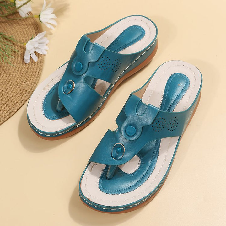 Dame flip-flops med anatomisk formet fodseng og komfortabel sål Stilla