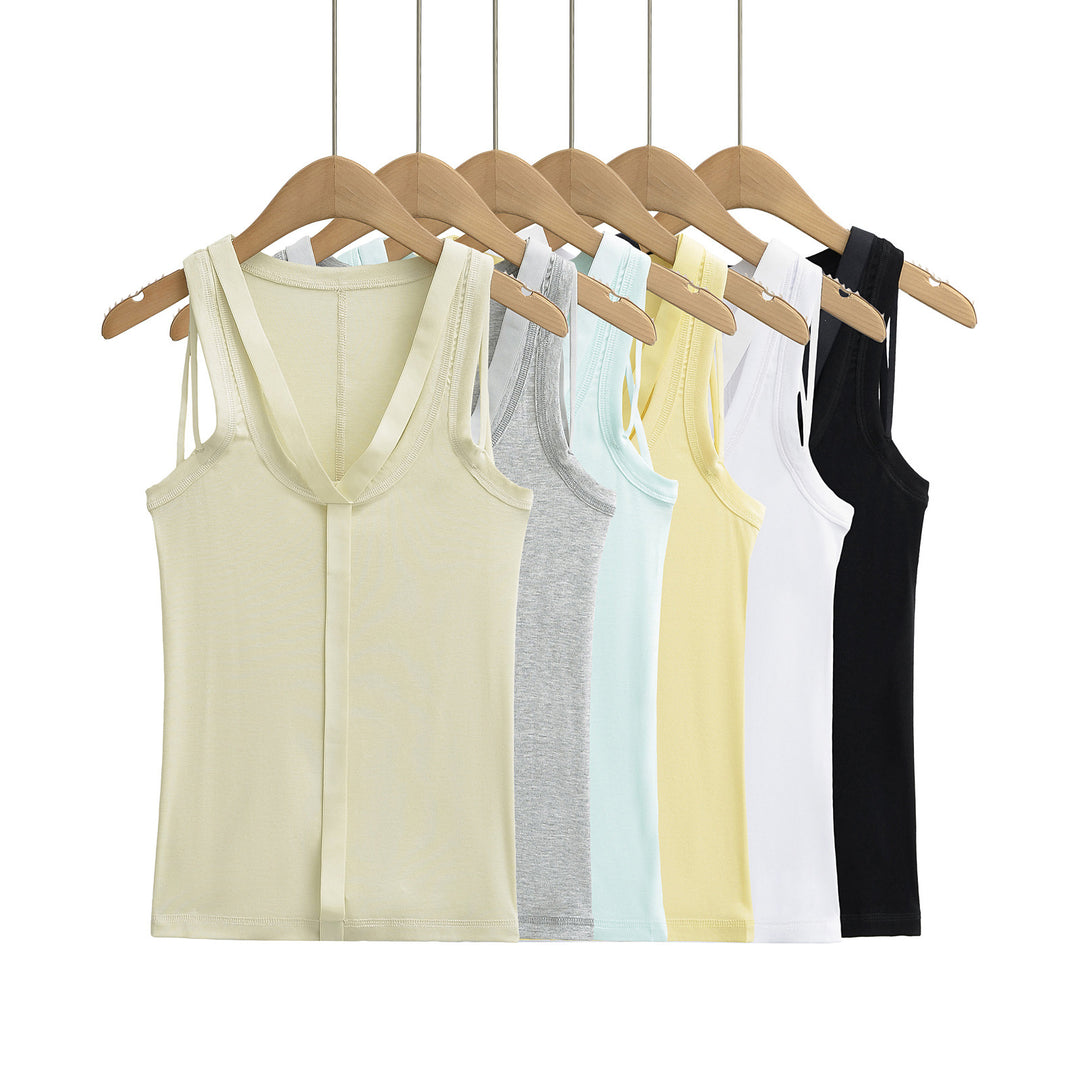 Dame ærmeløs tanktop med forførende rygdetalje Stilla