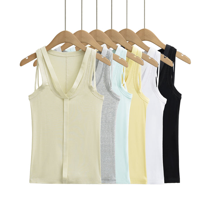 Dame ærmeløs tanktop med forførende rygdetalje Stilla