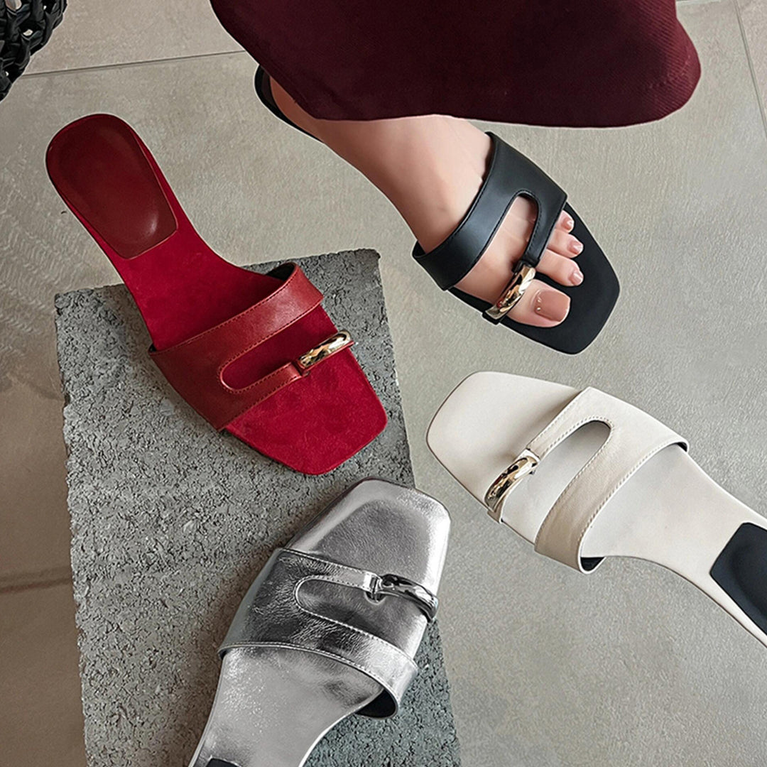 Dame Chunky Slide Sandaler med elegant rem-detalje Stilla
