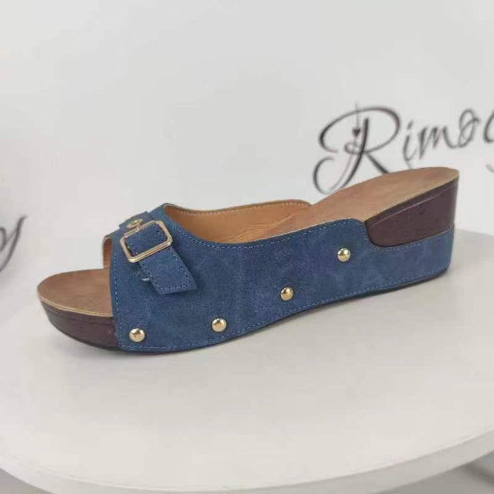 Dame Elegante Plattform-Sandaler med stilfulde spænde accenter og skridsikker sål Stilla