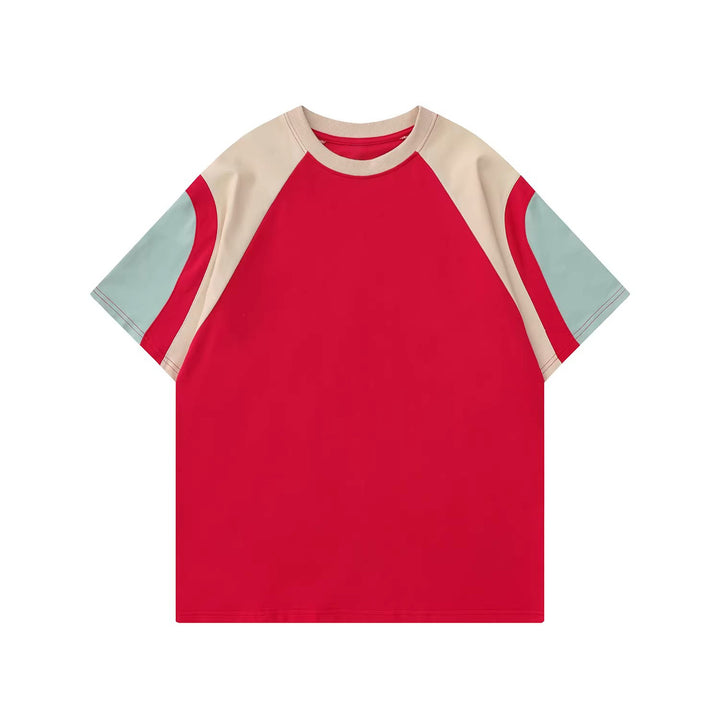 Dame farveblokeret relaxed fit T-shirt Stilla