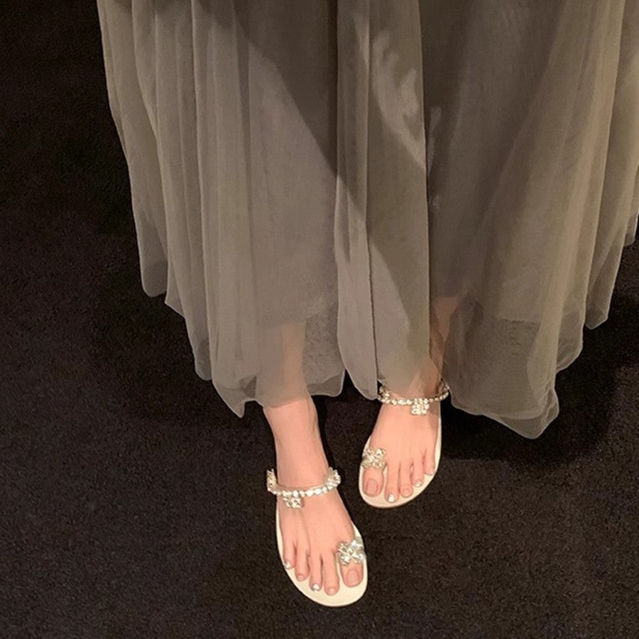 Kvinder Slide Sandaler med elegante strass-accenter Stilla