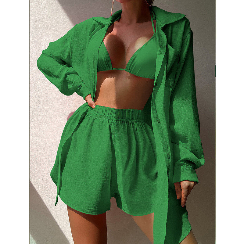 Dame afslappet sæt med oversized bluse og shorts Stilla