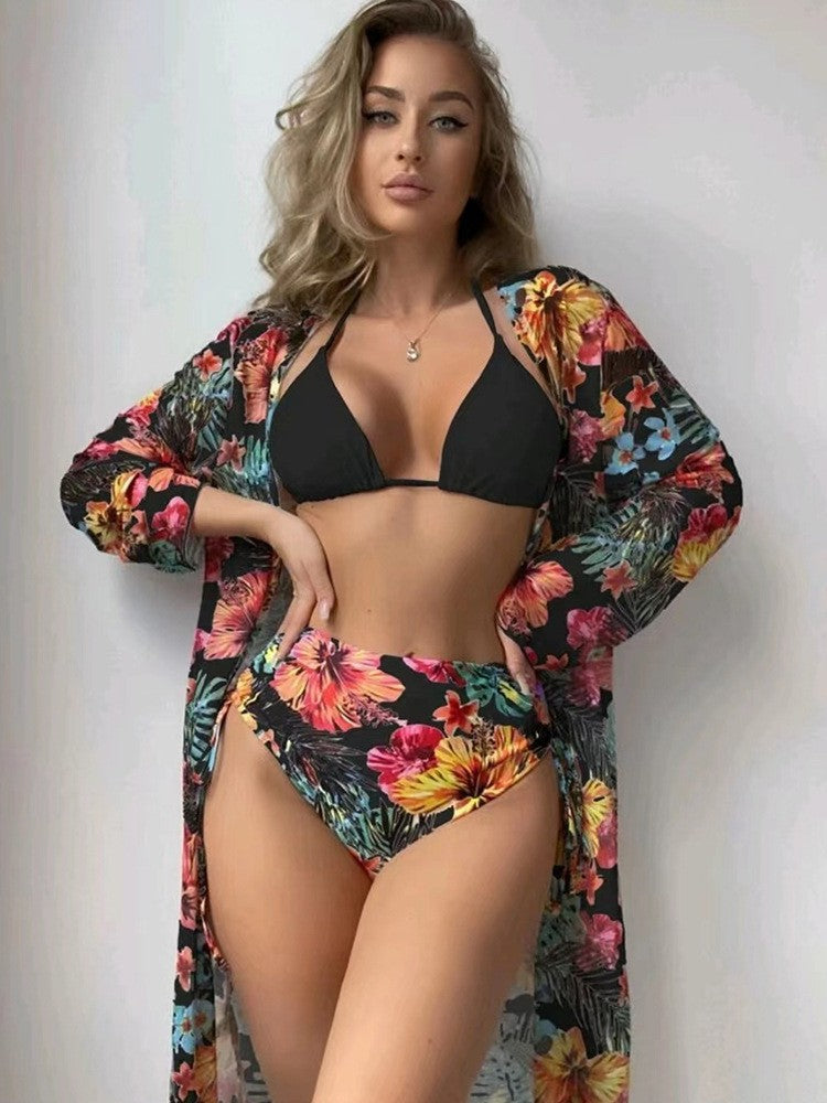 Dame moderigtig badetøj sæt med stilfuld kimono Skovae