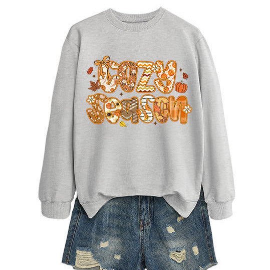 Kvinders sweatshirt med kreativt efterårsdesign og afslappet pasform Stilla