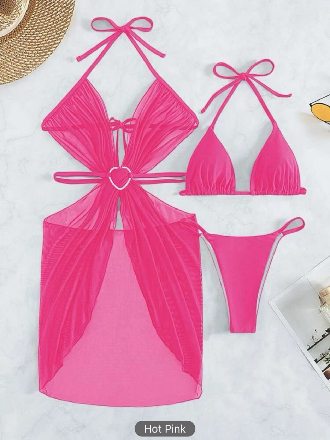Kvinder Gennemsigtig Dække og Bikini Sæt Stilla