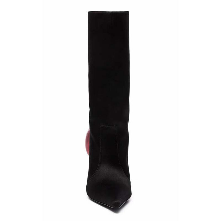 Dame elegante Stiletto-støvler med blomsteraccent Stilla
