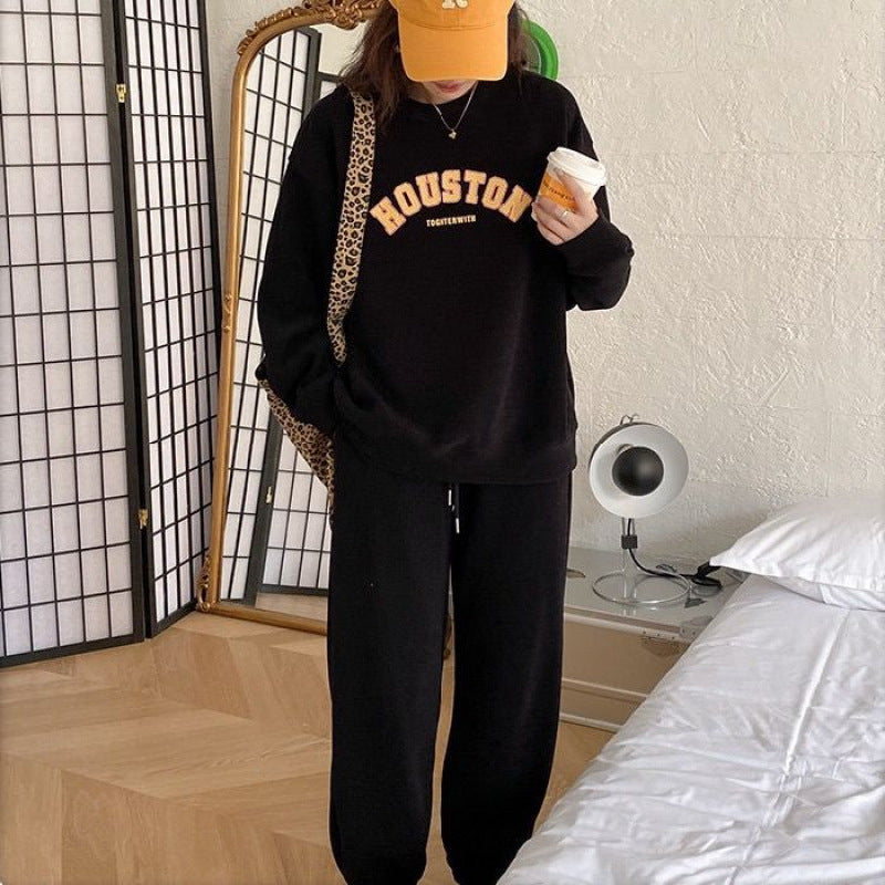 Kvinders komfortable oversized sweatshirt-buks kombination Skovae