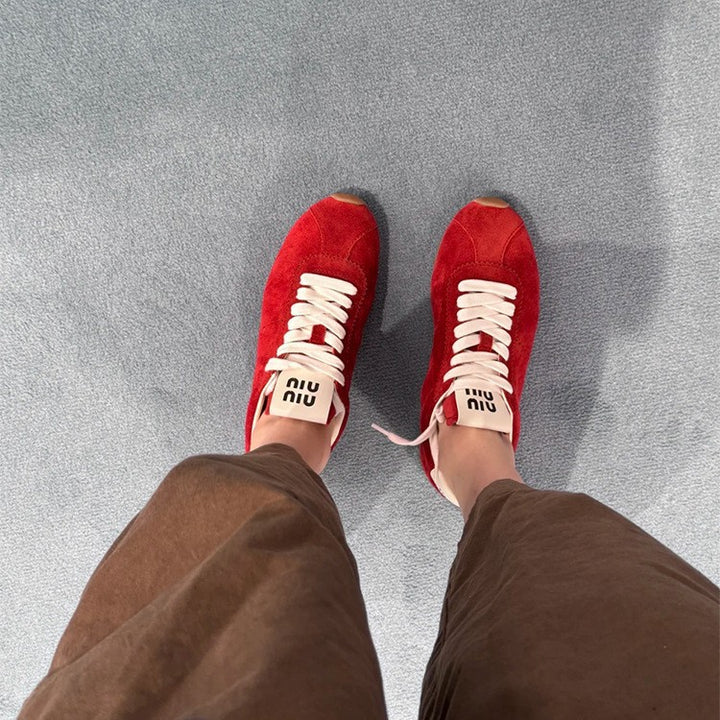 Dame Vintage-Style Retro Sneakers med høj kvalitets ruskindsdetalje Stilla