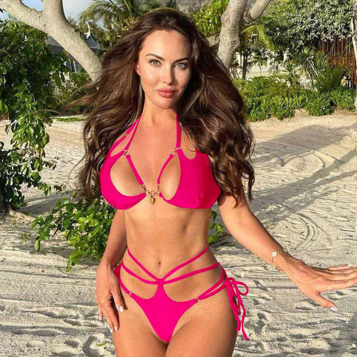 Damebikini med raffineret cut-out design og kombinerede stropper Stilla
