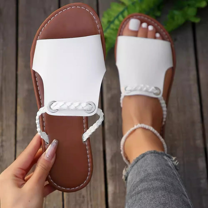 Dame stilfulde sandaler med flettet rem og fashionabelt design Stilla