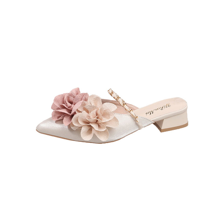 Femme Floral Dekoreret Slip-On Mules Stilla