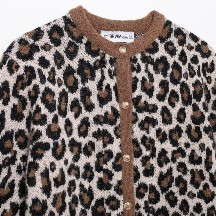 Femme Stilfuld Leopard Print Cardigan Stilla