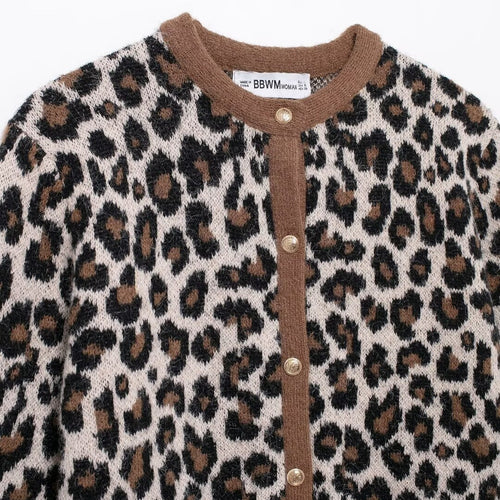 Femme Stilfuld Leopard Print Cardigan Stilla
