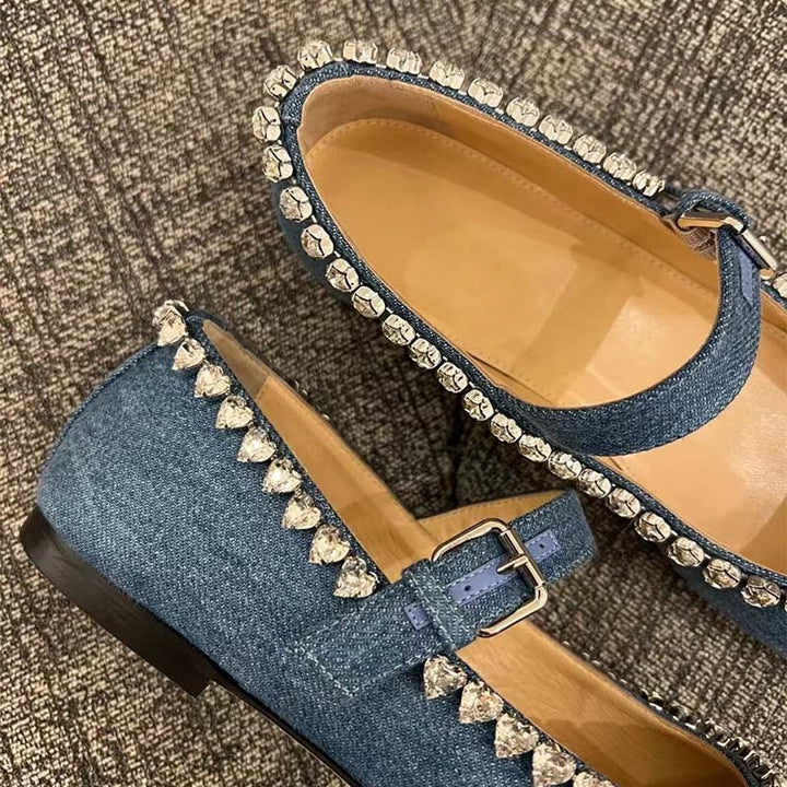 Femme Classic Mary Jane Ballerinas med strass detaljer Stilla