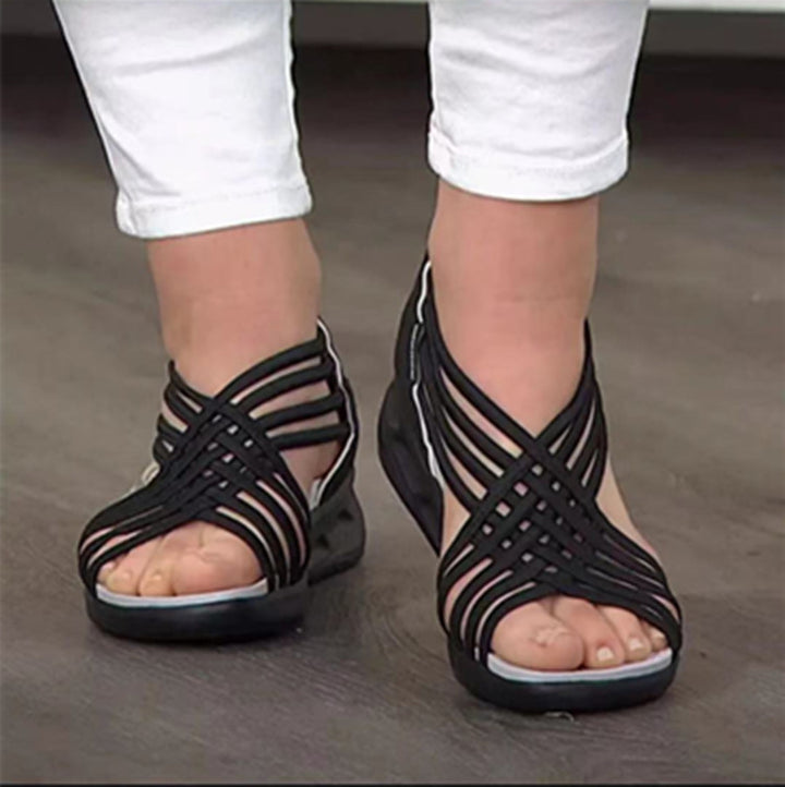 Dame Fuldstændig åbne sandaler med elastiske remme og skridsikker sål Stilla