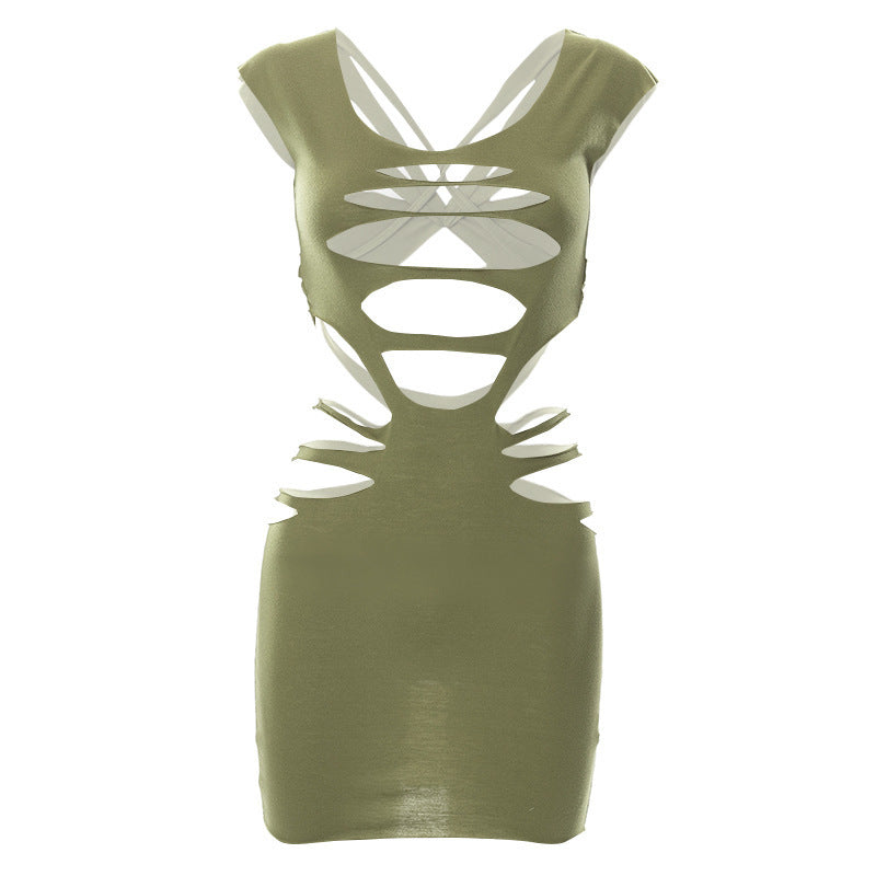 Dame figurtilpasset Cut-out kjole Skovae