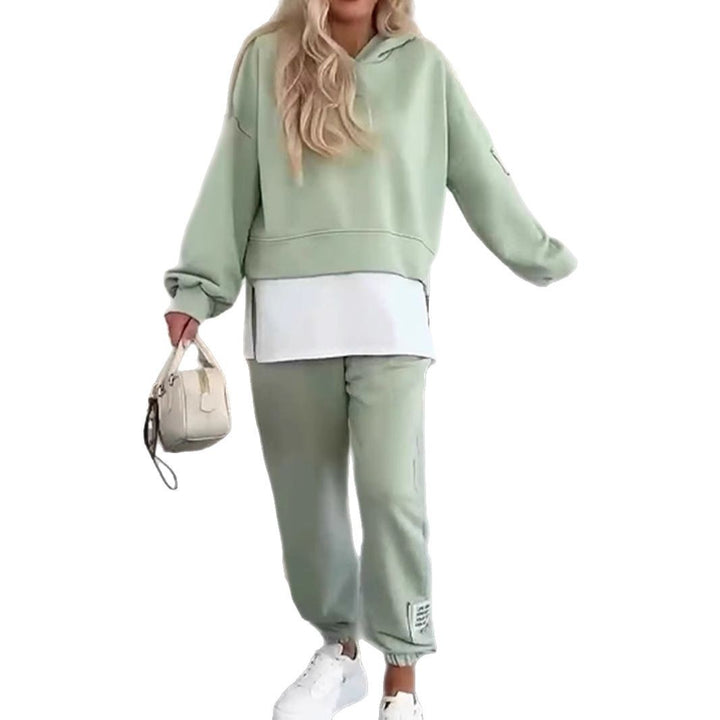 Kvinders afslappede hoodie sæt med elastisk talje og voluminøse ærmer Stilla