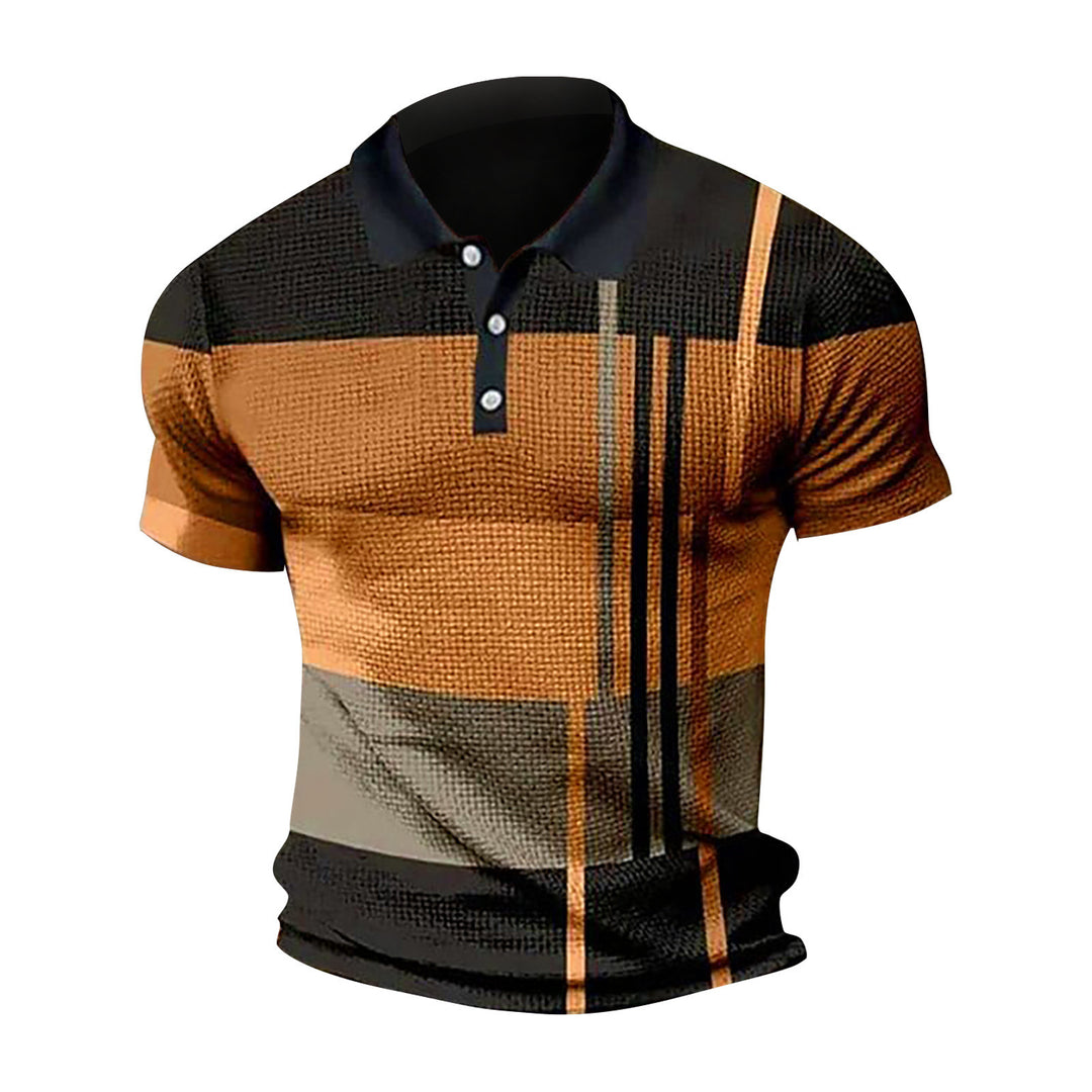 Herrer polo shirt med moderne farveblokdesign og åndbare materialer Stilla