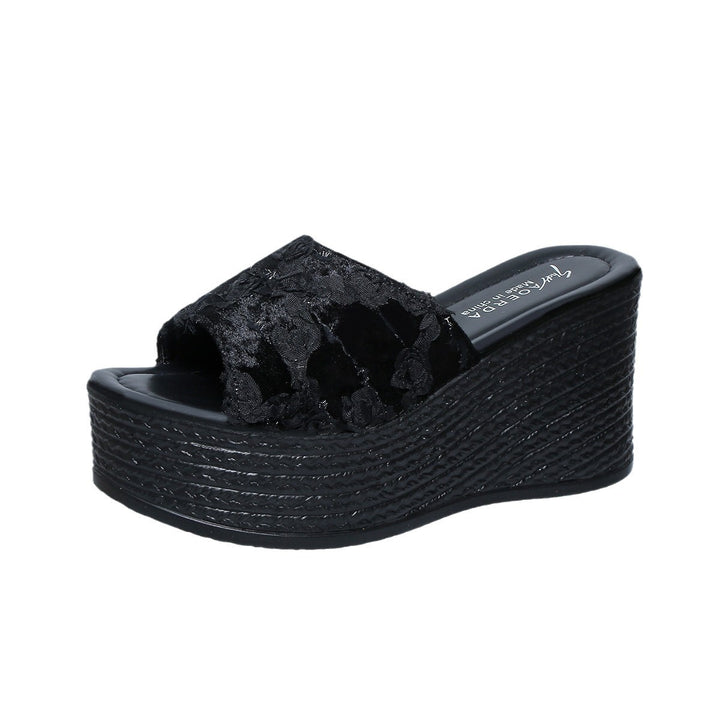 Dame mode Plateau-sandaler med dekorativt frynse-design Stilla