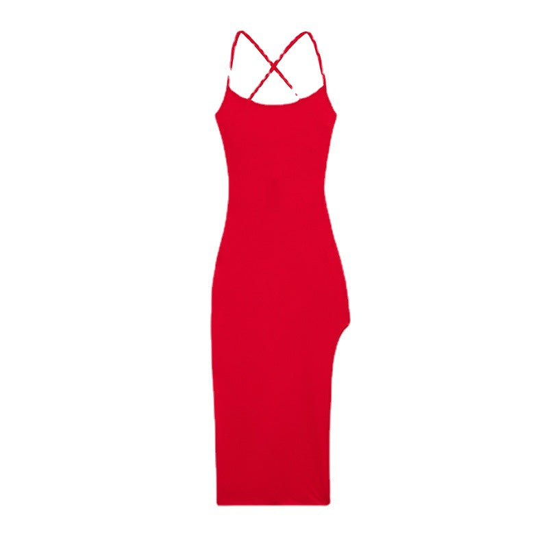Dame Crisscross Ryg Midi Kjole Stilla