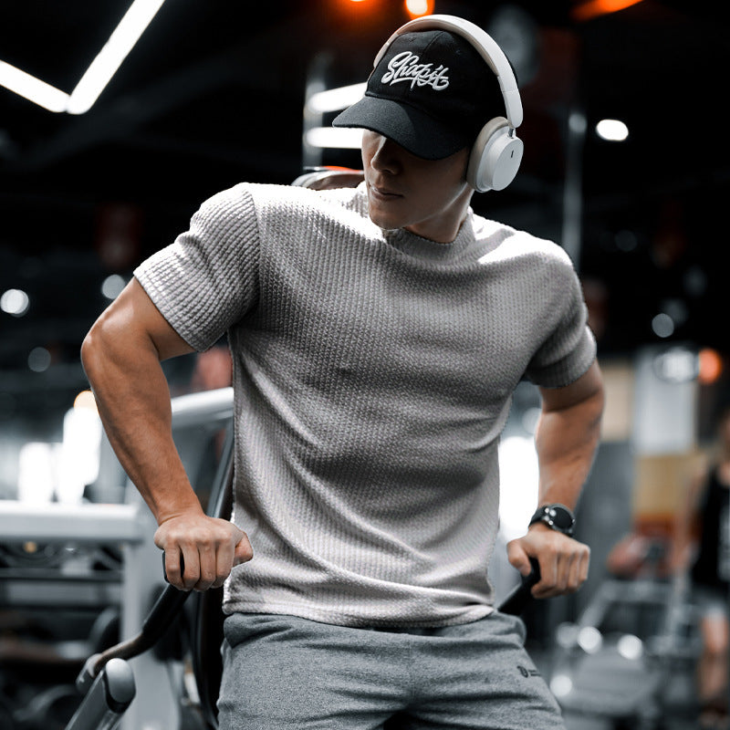 Herrer Fitnessshirt med struktureret væv Stilla