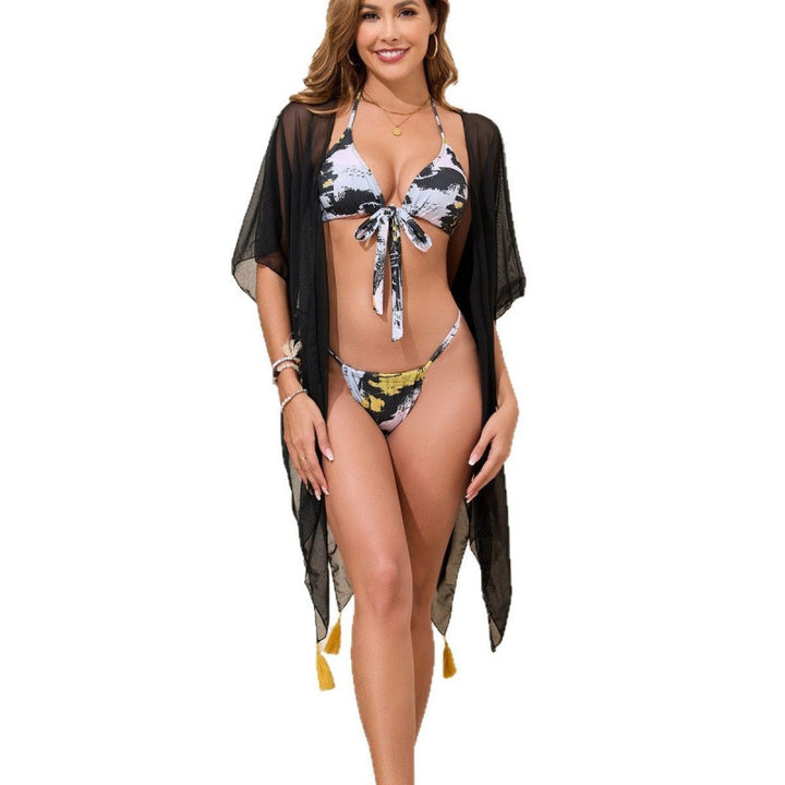 Dame Badetøj Sæt med moderigtig Kimono og trendy Bikini Stilla