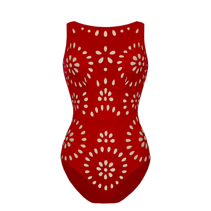 Dame Én-delt Badedragt med modeudskæring og stilfulde Cut-Outs Stilla